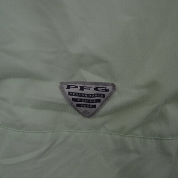 Lime Green Columbia PFG Fishing Button Up Shirt Men's Large Summer Outdoors - Picture 7 of 7